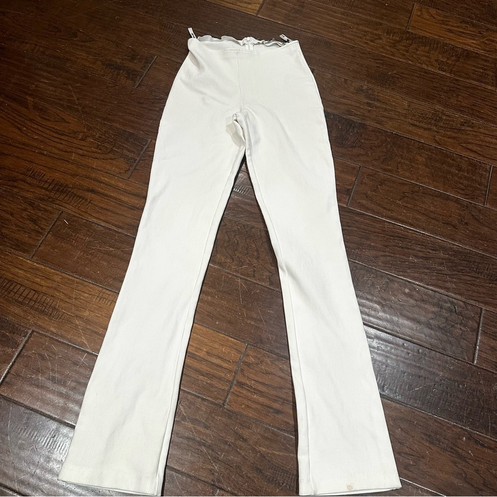 Bisou Bisou Cream Textured Pants‎